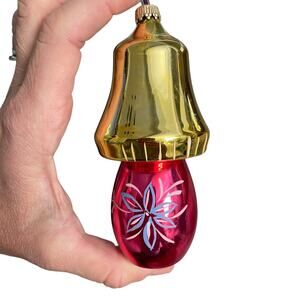 Vintage Lauscha Glas Lamp Ornament Blown Glass Creation Light Christmas Germany